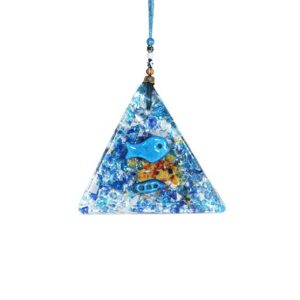 thick glass small triangle wall hanging