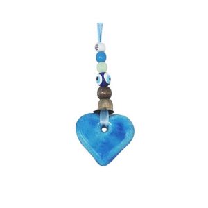 heart car mirror hanging kharmohre bead