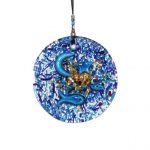 thick glass Large Round Wall Hanging (Key Holder)
