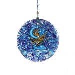 thick glass large round wall hanging