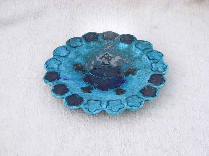 kharmohre persian blue serving plate